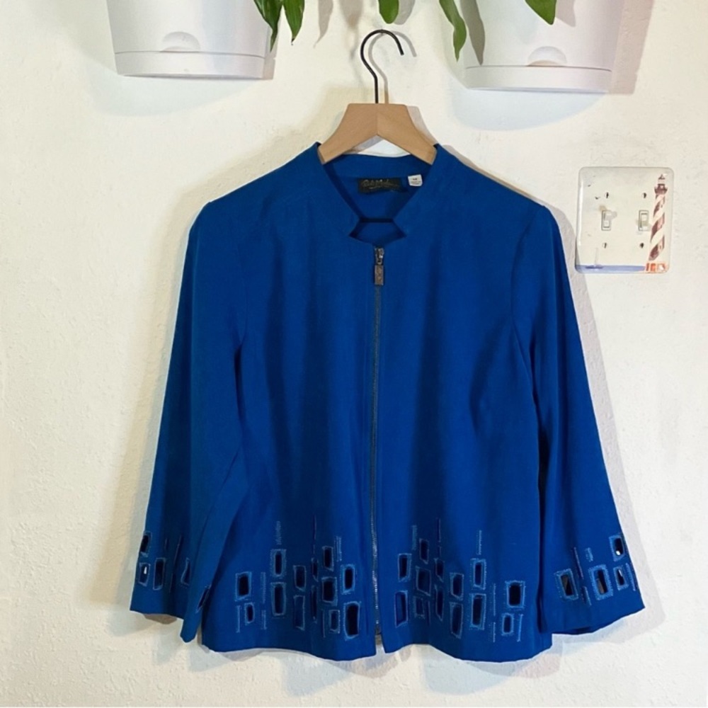 Bob Mackie Wearable Art Faux Suede Jacket
